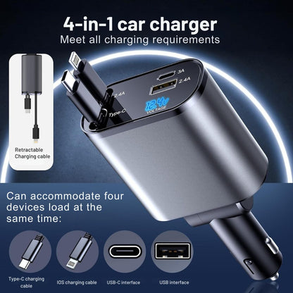 4 in 1 Car Charger Adapter